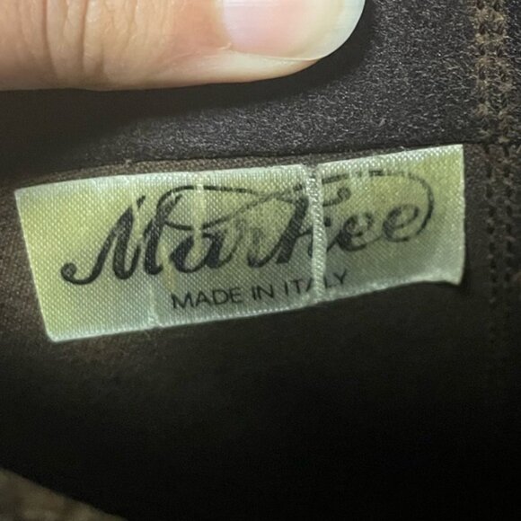 Markee Made in Italy Distressed Brown Leather Women's Knee-High Boots Size 7 - Picture 11 of 16